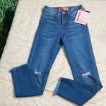 NEW Crystal Rock size 0 distressed jeans vintage push up skinny hi rise frayed Blue Photo 0