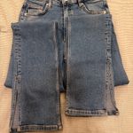 ZARA  High-Rise Slim Jeans Split Hem Flare Photo 4