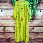 Neerus Green Embroidered A Line Kurta w/ Jacket Maxi Bell Sleeve Womens XXL 2XL Photo 4