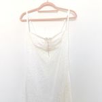 Womens Lace Dress Size 1X White Midi Sheer Bridal Coquette Romantic Summer Photo 2