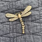 Gold and Silver Dragonfly Brooch Photo 0