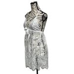 Avidlove  Sexy Lingerie Lace BabyDoll Chemise V-Neck Size M Ivory Strappy Front Photo 2