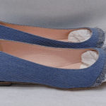 Kate Spade  Womens Flats Size 9.5 Blue Denim Silver Metallic Quiet Luxury Shoes Photo 0