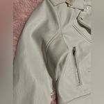 BLANK NYC NWT White Thick Vegan Leather Biker Jacket Zip Up Moto Jacket Photo 2