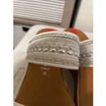 Toscanella Made in Italy Wedge Rhinestone Platform Sandal Silver White 10 NWOT Photo 2