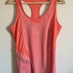 Athleta Coral Orange Mesh Forerunner Racerback Athletic Workout Tank Top Photo 0