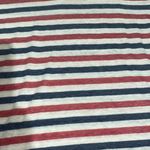 Lucky Brand Striped red, white, blue V-Neck T-Shirt Photo 1