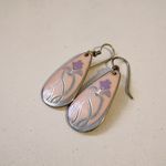 Laurel Burch Pink and Purple Floral Earrings Photo 1