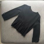 Anthropologie  Black Cropped Swing Shrug Jacket Small Photo 1