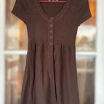 Sonoma Women's Small Brown Tight Knit Short Sleeved Half Button Y2K Cardigan Photo 9