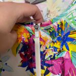 Athleta  half zip long sleeve swim rash guard in tropical print XL Photo 2