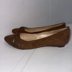 Coach & Four Flats Faux Suede Old Money Minimalist Low Heel Pointed Shoes 7.5 Brown Photo 3