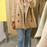 Vince Wool & Alpaca Blend Natural Double Breasted Jacket Brittle Medium NWT Photo 4