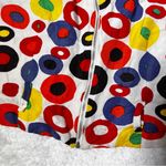 Vintage Polka Dot Zip Front Cap Sleeve Top Size M Photo 3