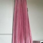 Mac Duggal NWT 26992 Halter Pleated Maxi Dress in Pink Photo 3