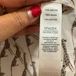 Chico's SOLD OUT Chico’s Whimsy Cheetah Shirt Blouse Button Down Size 2 fits large Photo 7