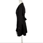 ZARA Double Breasted Pleated Trench Coat Jacket Dark Brown Size Small Office Job Photo 6