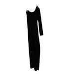 Reformation Black Nostra One Shoulder Slit Maxi Dress Size Large Photo 4