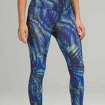 Lululemon  wunder train leggings 25” crop size 4 in blue multi color Photo 0