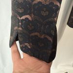 Boden Jacquard Trouser Pants Metallic Rose Gold Blue 12L Tall Holiday Party Glam Size undefined Photo 8