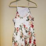 Bailey blue  Floral Lace Dress L Zip Back Photo 2