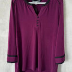 Karl Lagerfeld  Purple Blouse with Black Accents NWOT Photo 0
