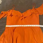 Women’s Orange Chiffon Prom Party Dress Corset Back Spaghetti Straps Size 16W Orange Photo 10