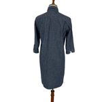 Freaks Store Blue Shirt Dress Medium Button Down Long Sleeve Casual Minimalist Photo 4