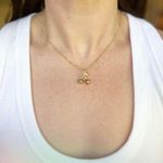Handmade Gold Cherry Pendant Necklace 🍒 Photo 1