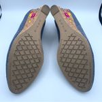 Rialto  Calypso Embroidered Denim Cork Wedge Heel Pump 9 Photo 5