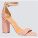 J.Crew light pink suede rounded block heel sandals size 6 Photo 0