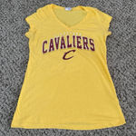 Nba  Women's Yellow "Cleveland Cavaliers" V Neck Short Sleeve Tee Size Medium Photo 0