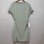 Reiss  Marcia Slash Neck Cinch Waist Dress Pale Sage Green 8 Photo 3