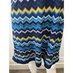 Missoni for Target Women's Large Blue Chevron Tunic Dress Retro Groovy Knit Photo 4