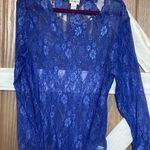 Royal blue lace bodysuit. P2P 21” length, neck to crotch 33” Size 2X Photo 0