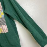 Marine layer Sweatshirt Womens Medium Green Pullover Quilted Mixed Print Gingham Photo 2