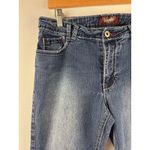 Angels Womens Mid Rise Straight Leg Jeans Size 10 Ramie Blend Blue Denim Photo 2