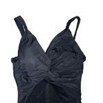 MiracleSuit  Pandora One Piece Twist Front Solid Black Swimsuit Size 10 Photo 3
