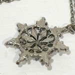 Vintage Faux Blue Turqouise Western Star Pendant Chain Silver tone Necklace Photo 2