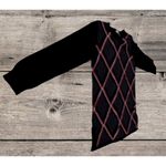 Vintage 90s Country Casuals Sweater Medium Black Gray Red Striped Wool b… Size undefined Photo 4