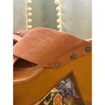 Lucky Brand Pink Suede Platform Wood Heel Clogs Mules Sandals Size 9 M boho Photo 9