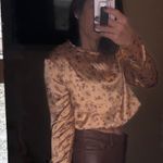 ZARA Floral Cropped Blouse Size XS Photo 3