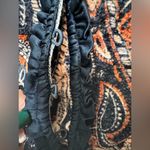 Free People Dare Me VELVET Blouse Women's Black Blouson Sleeve Photo 5