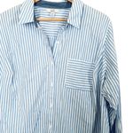 Croft & Barrow 💥 Blue & White Striped Button-Down Top Photo 0