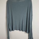 ALLSAINTS  Blue Lightweight Modal Long Sleeve Sweater Top Size Large Photo 5