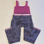Free People New SET!  Movement Purple Happiness Runs Crop Top & Leggings Set Photo 1