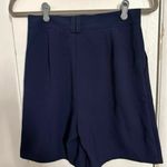 4th & Reckless Zane Trouser Shorts High Rise Pleated Navy, Size 6, B80 Photo 3