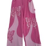 Delia's Butterfly Delia’s wide leg pink Y2K pants size Medium Photo 1