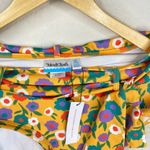 Modcloth NWT  Yellow Ultra High-Rise Poppy Floral Yellow Purple Bikini Bottom-XL Photo 2