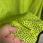 Nike  Dri Fit Pro Hyperwarm Half Zip Womens Size XL Neon Yellow Black Polka Dots Photo 2